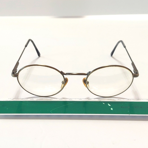 Polo Round Lens Gold Frame Unisex Eyeglasses - Picture 9 of 10